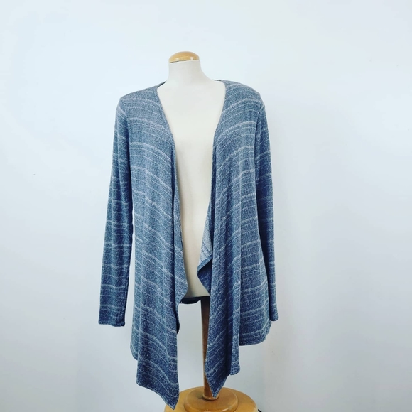 VOLCOM | Blue Knit Open Front Cardigan Size LG (14) - Picture 1 of 7